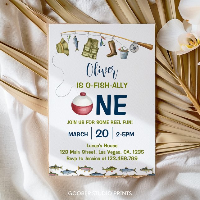 The Big One Fishing 1st Birthday Invitation (Créateur téléchargé)