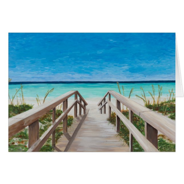 The Boardwalk painting, feel better card (Devant horizontal)