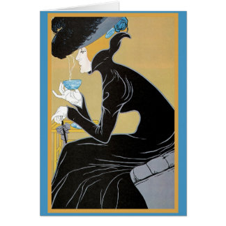 Thé Boisson Art Nouveau Lady