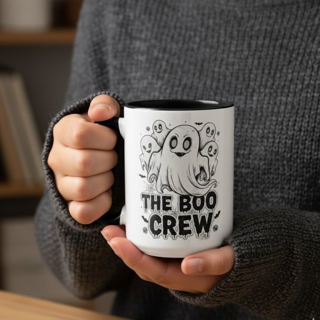 The Boo Crew Halloween Mug – Cute Spooky Ghost Cof (Créateur téléchargé)