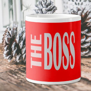 THE BOSS - texte en gras - Mug de café géant rou