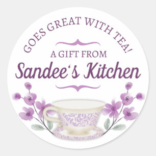 thé brasser boule teacup fleurs cadeau étiquette c