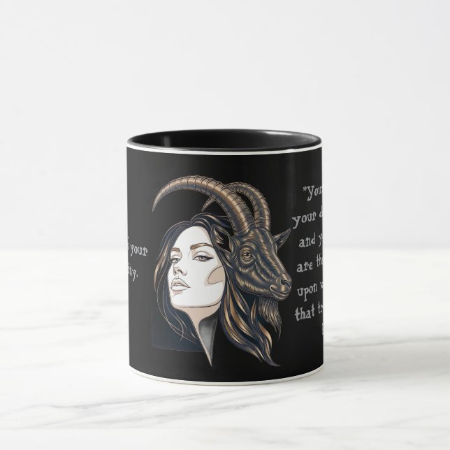 The Capricorn Lady: Luxury Two-Tone Mug (Centre)