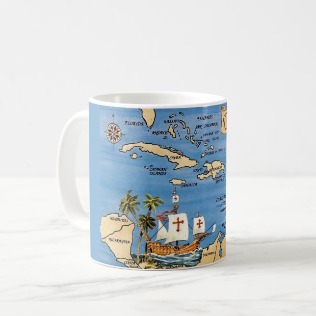 The Caribbean Map Mug (Devant gauche)