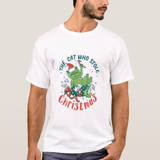 The Cat Who Stole Christmas T-Shirt (Devant)