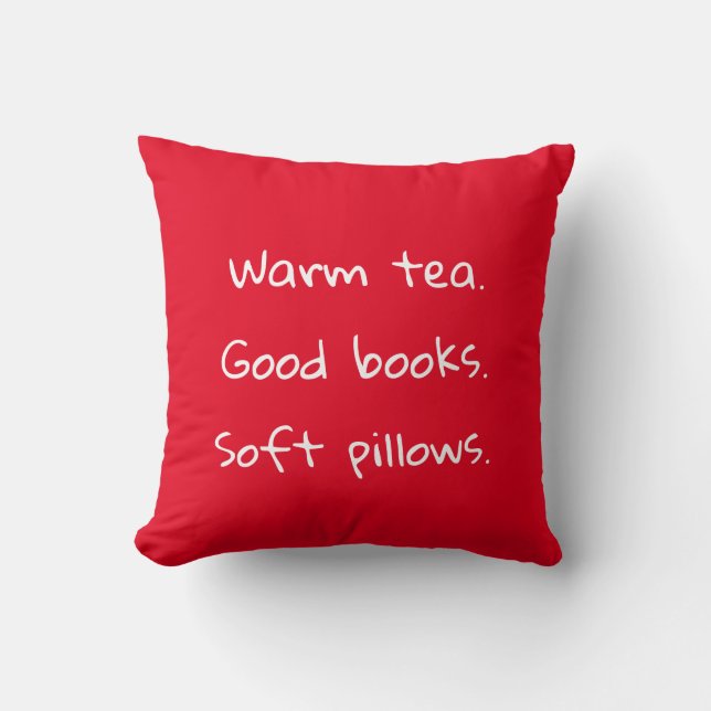 Thé chaud. Bons livres. Coussin doux. (Recto)