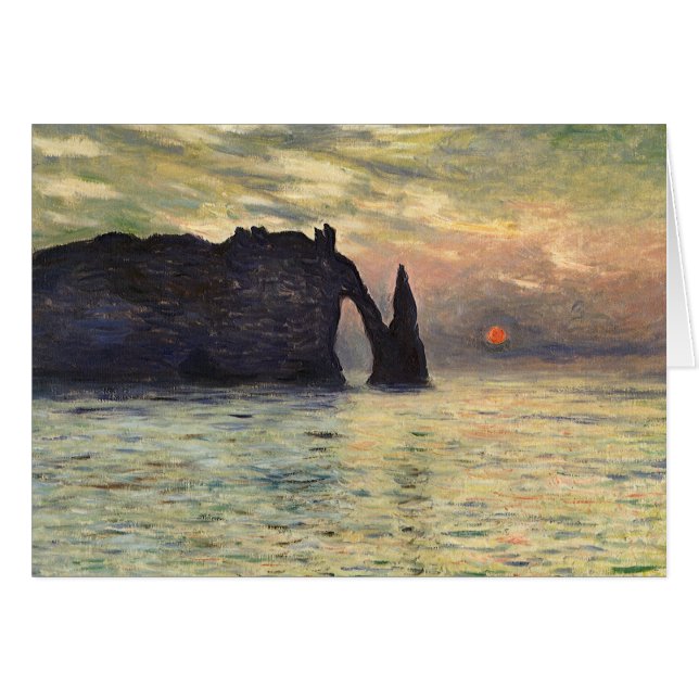 The Cliff Etretat, Sunset by Claude Monet (Devant horizontal)