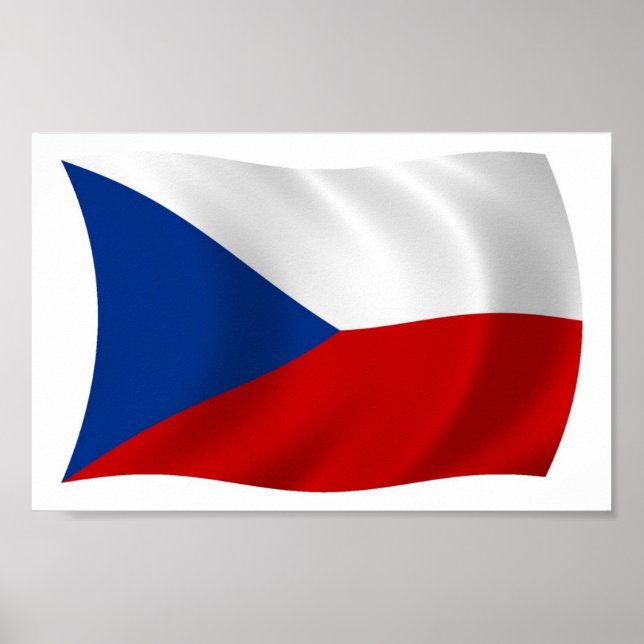 The Czech Republic Flag Poster Print (Devant)