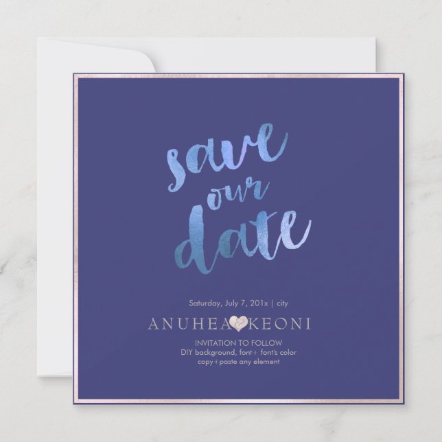 The Date PixDezines BOTANICA LOVE SAVE DATE|BLUSH PINK (Devant)