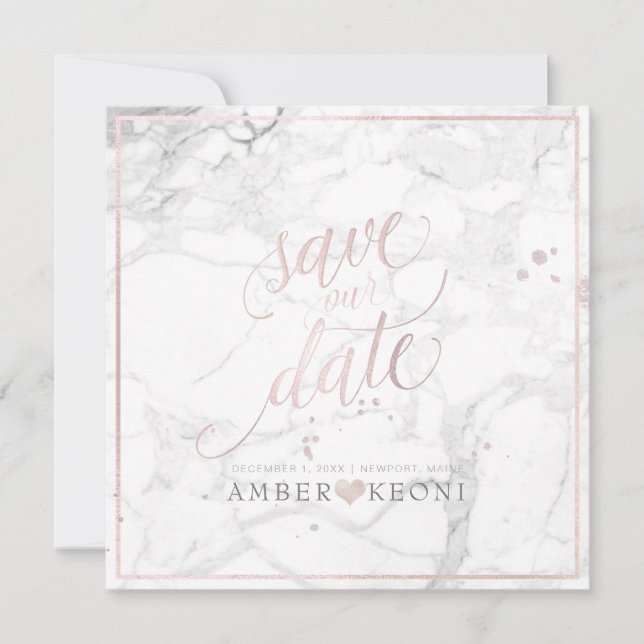 The Date PixDezines SAVE DATE|BLUSH PINK FUN SCRIPT+MARBLE (Devant)
