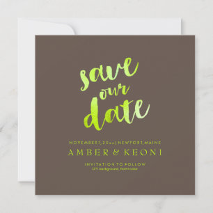 The Date PixDezines Save Date/Lime Green/do-it-yourself Arr