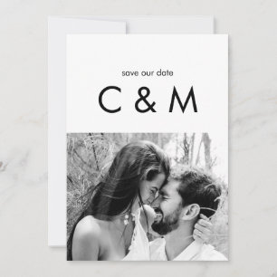 The Date Simple Photo de Couple Contemporain N&B Save our D
