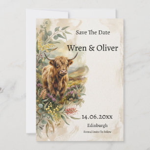 The Date Vache des Highlands Fleur Sauvage Écossaise Save T