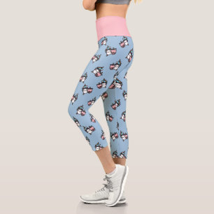 Thé de bulle rose et Leggings de Capri de licorne