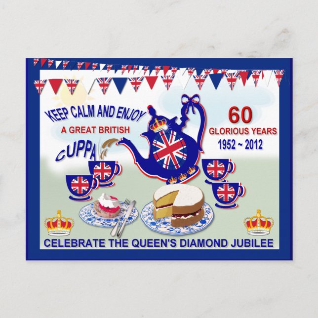 Thé de fête de Jubilee ~ Carte postale (Devant)