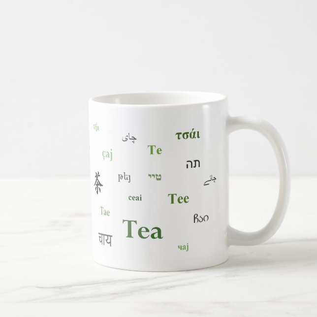 Thé de la tasse du monde (en vert) (Droite)
