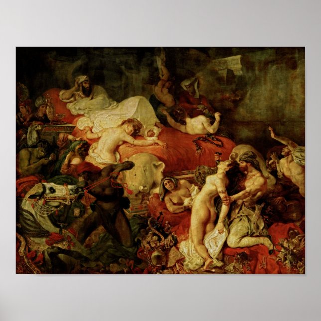 The Death of Sardanapalus by Delacroix - Poster (Devant)