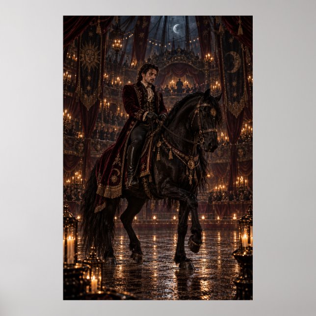 The Equestrian | Gothic Circus Fine Art Poster (Devant)