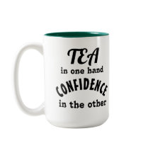 Thé et confiance Mug 2 tonalités, 15 oz