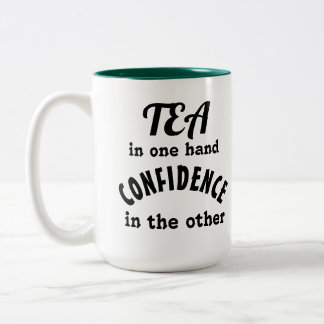 Thé et confiance Mug 2 tonalités, 15 oz