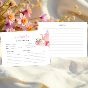 Thé Floral Fête des mariées Recettes Cartes