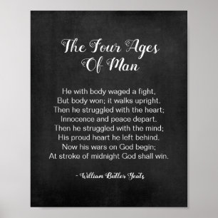  The Four Ages Of Man Poem Black and White Poster