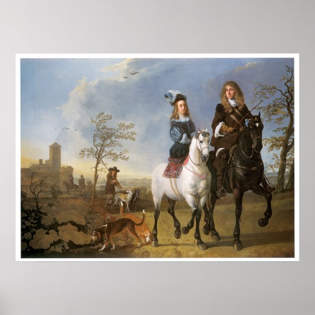 The Fox Hunt England Vintage Art Print Poster (Devant)