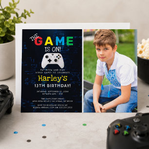 The Game Is On! Carte d'anniversaire personnalisée