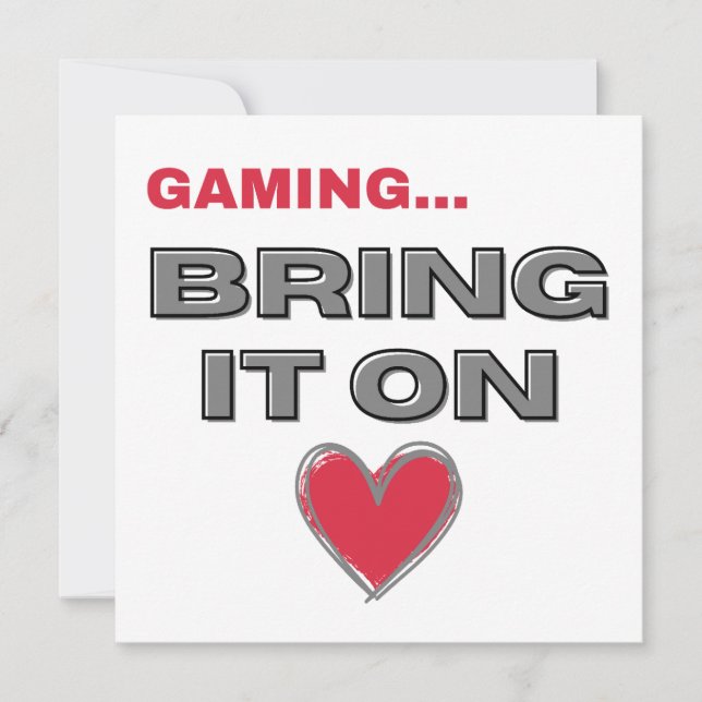 The Gamer Flat Note Card  (Devant)
