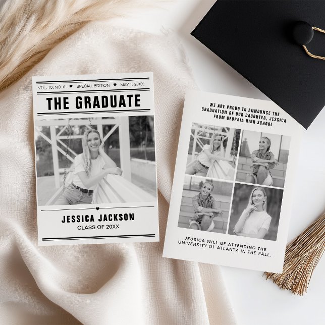 The Graduate Newspaper Template Mulit-Photo (Créateur téléchargé)