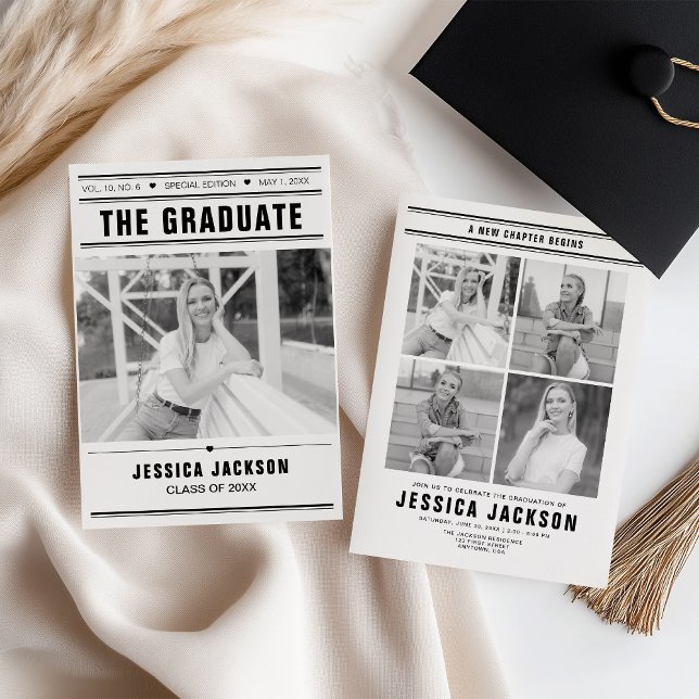 The Graduate Newspaper Template Multi-Photo (Créateur téléchargé)
