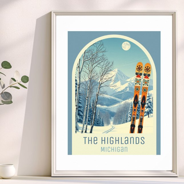 The Highlands Michigan ski resort  Poster (Créateur téléchargé)