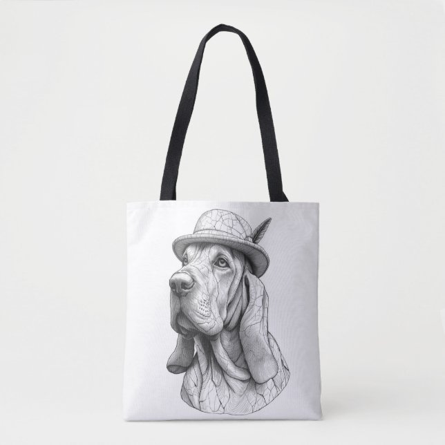 The Hunter: Marble Dog Sculpture Pet Tote Bag (Devant)