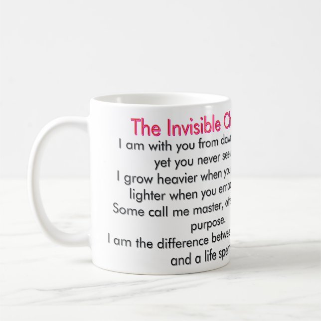 The Invisible Chains – A Riddle on Work mug P11 oz (Gauche)