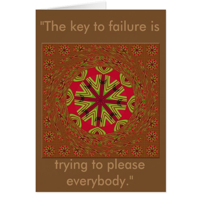 The Key to Failure African Traditional Design card (Devant)