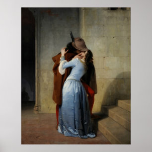 The Kiss (1859) de Francesco Hayez - affiche