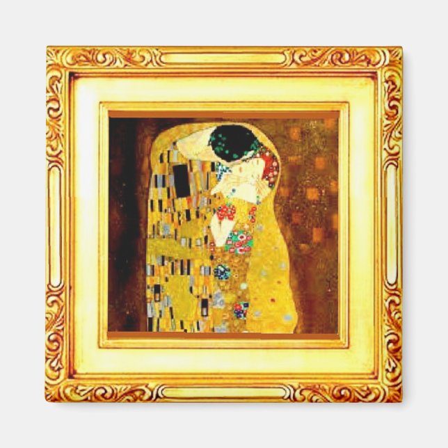 The Kiss, Fine Art by Gustav Klimt  Magnet (Devant)