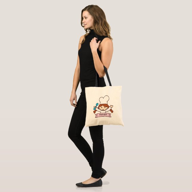 The Little Chef Hand-Drawn Canvas Tote Bag (Devant (modèle))