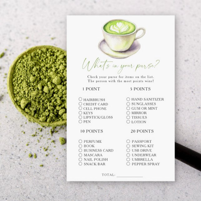 Thé matcha Qu'est-ce que jeu dans votre sac (Créateur téléchargé)