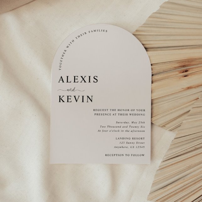 The Modern Neutral Arch Wedding Invitation (Créateur téléchargé)