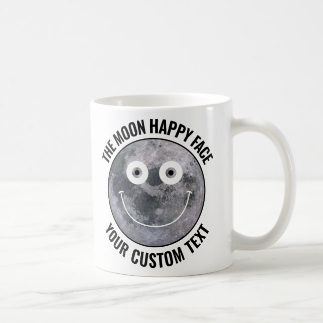 The Moon Happy Face Personalized Custom Mug (Droite)