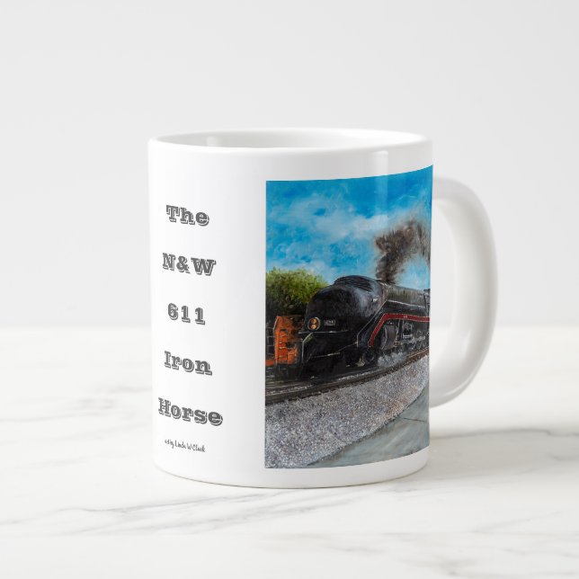 "The N&W 611 Iron Horse" Mug (Devant droit)