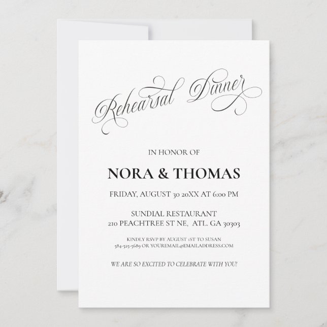 The Night Before Rehearsal Dinner Invitation (Devant)