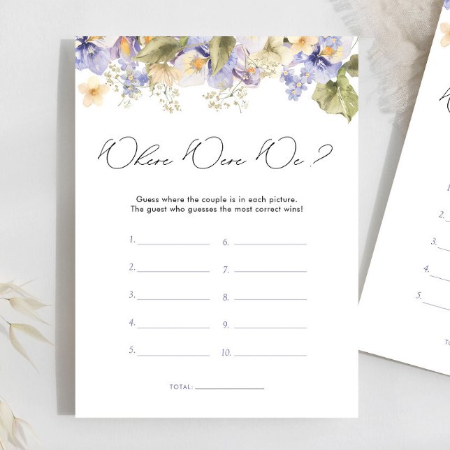 Thé nuptial Où Étions-Nous Jeu de Fête des mariées (Créateur téléchargé)