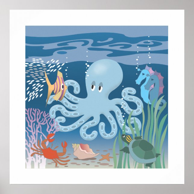The Octopus Poster 25x25 (Devant)