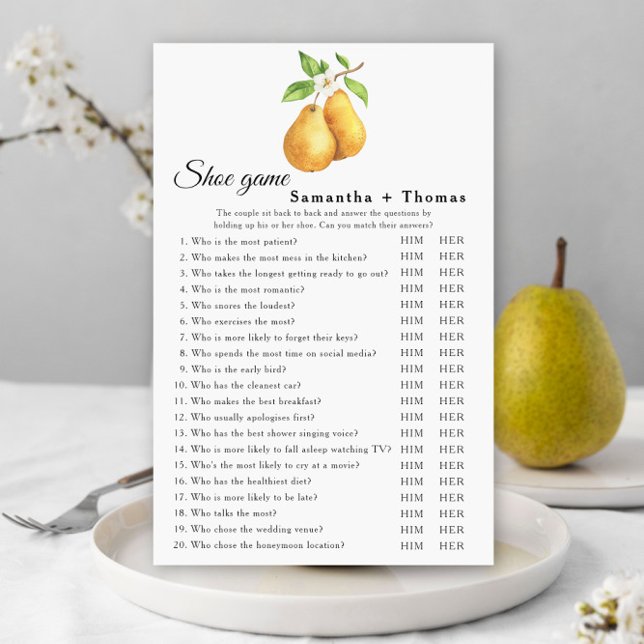 the perfect pair - bridal shower Shoe game (Créateur téléchargé)