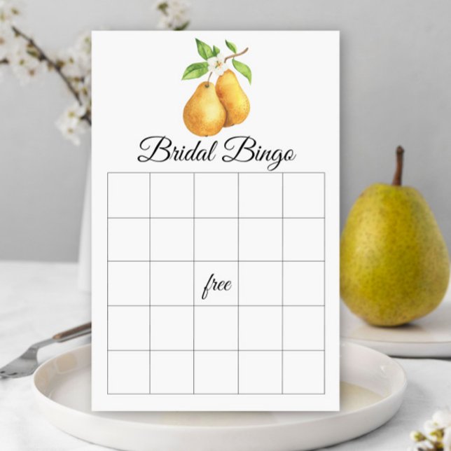The Perfect Pear Bridal shower bingo game (Créateur téléchargé)
