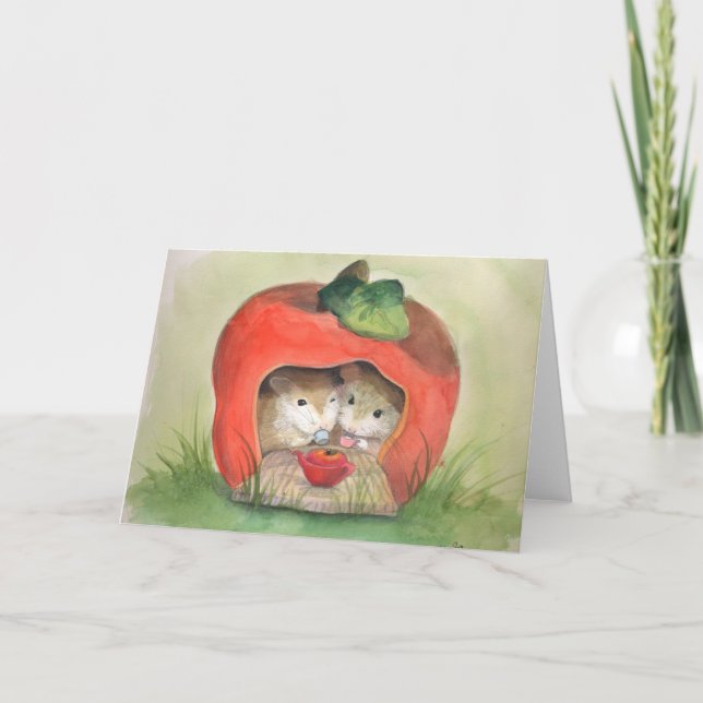 "Thé pour" carte de voeux deux (Devant)