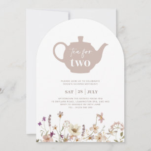 Thé Pour Deux Arches Floral Invitation Anniversair