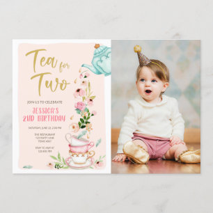 Thé pour deux invitations anniversaire Floral Tea 